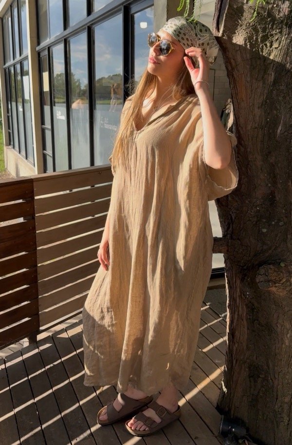 Producto - Vestido Kaftan Galápagos 100 Lino
