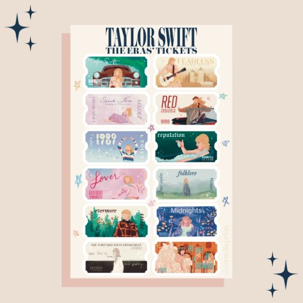 Producto - Set Troquelado 'The Eras' Tickets'