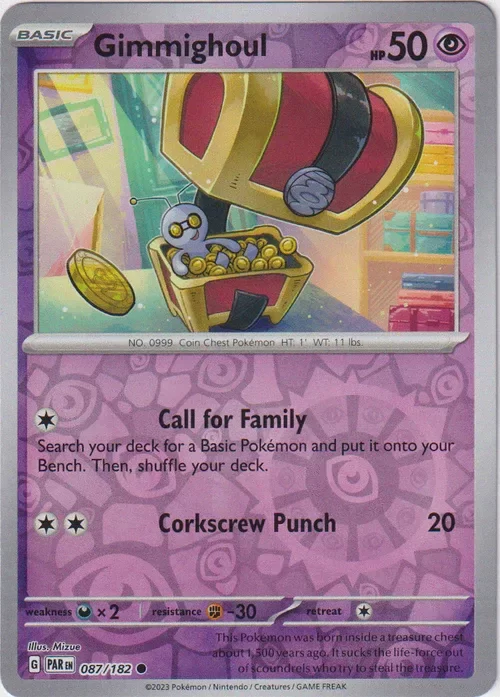 Producto - Gimmighoul - 087/182 - Paradox Rift - Reverse Holo