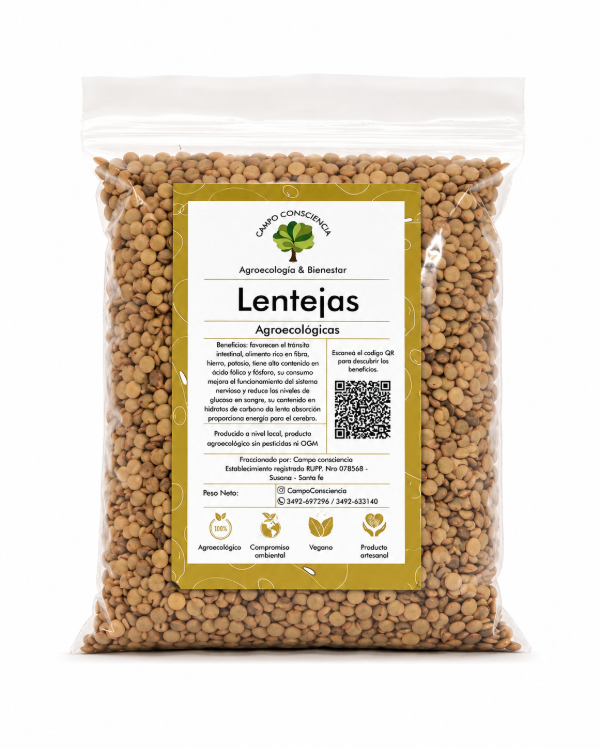 Producto - Lentejas Agroecológicas Semillas Naturales - NO OMG - 0