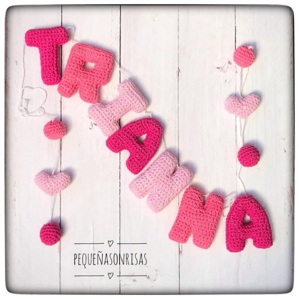 Producto - Cartel de 7 Letras con 4 adornos - 8