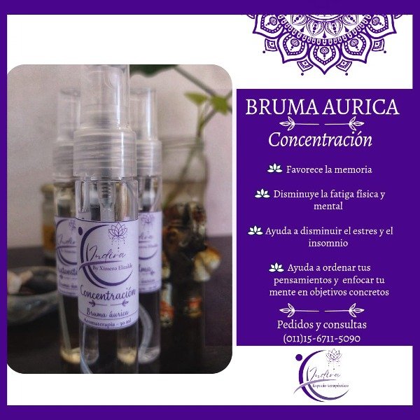 Producto - Bruma áurica Concentración (Aromaterapia + Gemoterapia)
