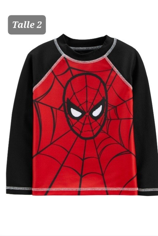 Remera uv carters talle 2 spiderman