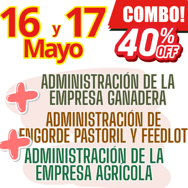 Producto - COMBO 3 CURSOS: Admin Ganadera + Engorde Pastoril y Feedlot + Admin Agrícola