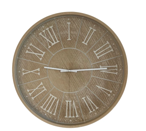 Producto - RELOJ PARED 60C KHAKI NUMEROS ROMANOS