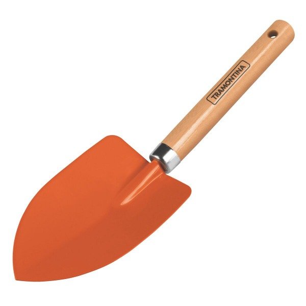 Producto - Palita ancha jardín metálica mango madera Tramontina 77907/001
