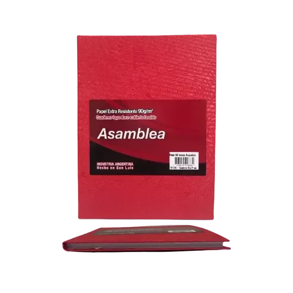 Producto - CUADERNO ASAMBLEA 16X21 TAPA DURA FORRADO ARAÑA 50HJS 90GR RAYADO COLORES VARIOS