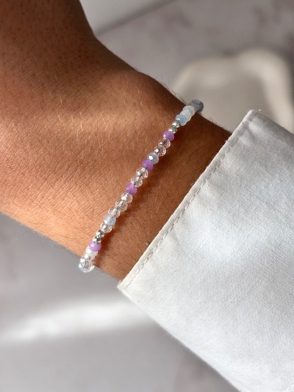 Producto - Pulsera cristal mix lila
