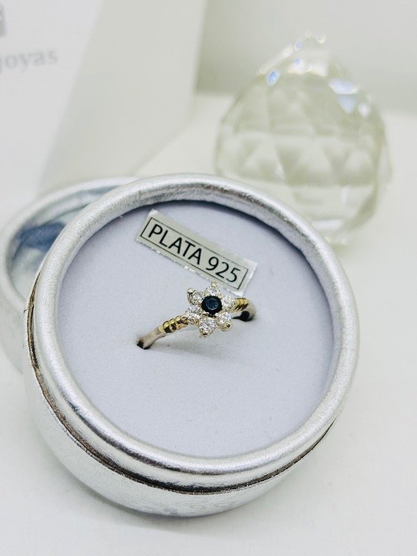 Producto - ANILLO ROSETA PLATA 925 Y ORO