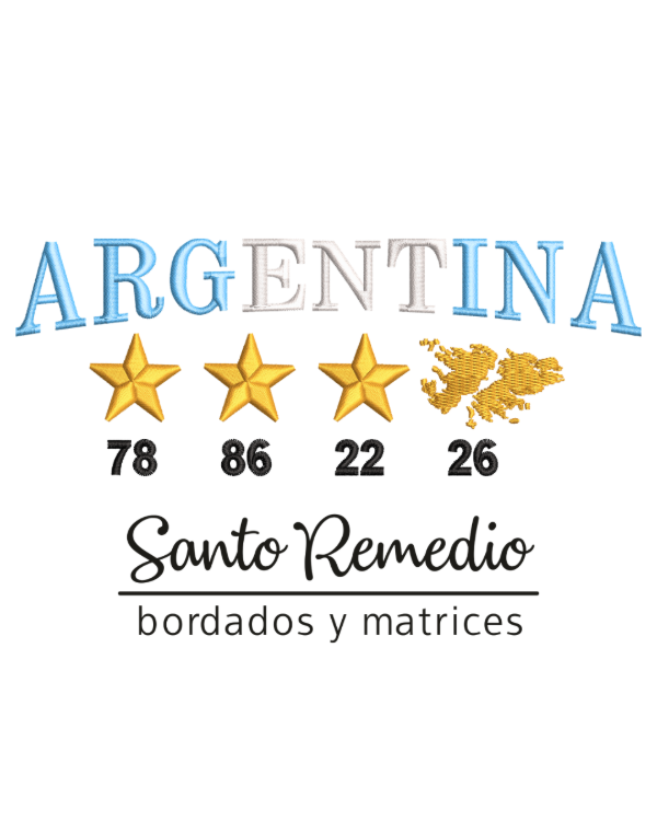 Producto - Argentina palabra forma 3 estrellas 10, 13, 16, 18, 20 y 22 cm