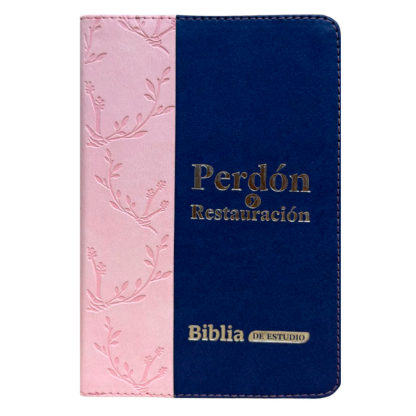 Producto - Biblia De Estudio Perdón Y Restauración Reina Valera 1960 Azul Con Rosado