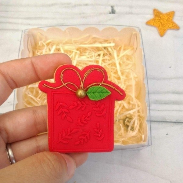 Producto - Cortante de cookie con stamp de acrílico regalo de navidad