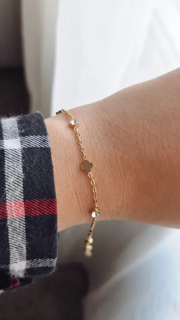 Producto - Pulsera cruces y strass blanco AD