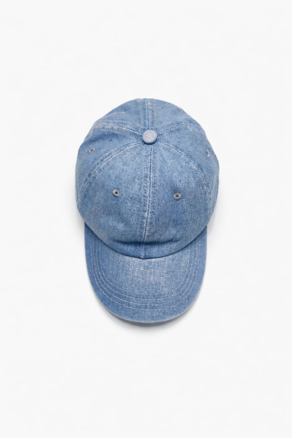 Producto - Gorra de jean reforzada, color azul claro, lisa, ideal para personalizar
