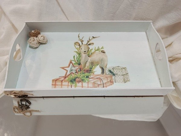 Producto - Bandeja 32x18 cm. Deco ciervo