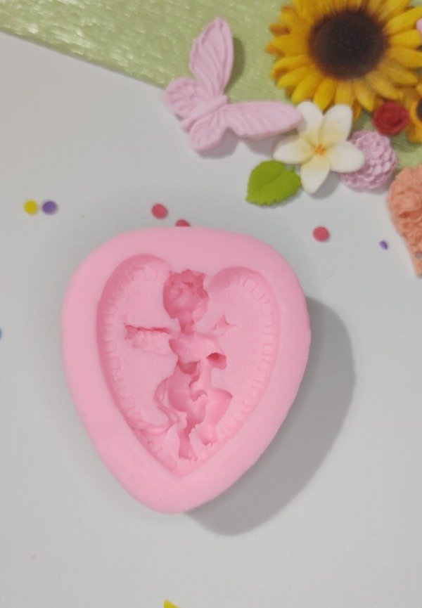 Producto - Molde de silicona Corazón con Angelito