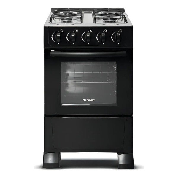Producto - Cocina Multigas 50cm Peabody 4266 Blanca Con Mesada De Acero Color negra