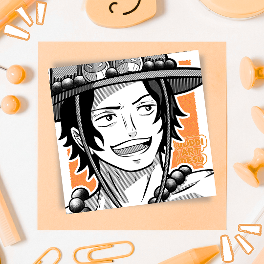 Producto - Sticker Icon Portgas D. Ace // One Piece