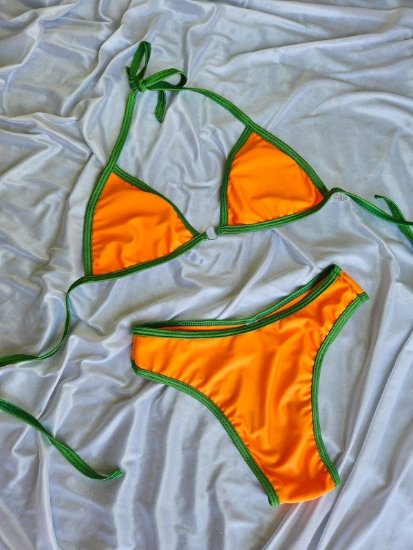 Producto - BIKINI LYCRA NARANJA Y VERDE TALLE 85(A73A)