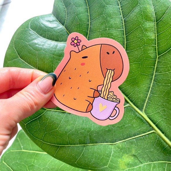 Producto - Sticker die cut OPP Carpincho fideitos