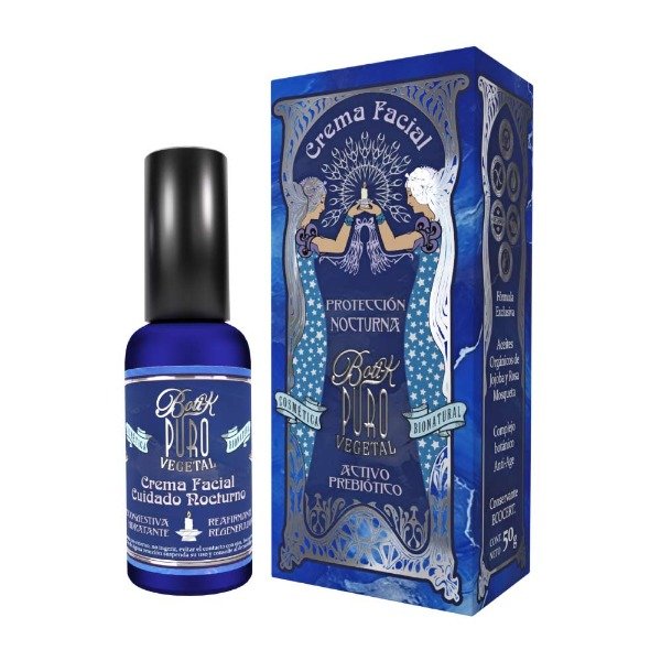 Producto - Crema Protectora Facial Nocturna Anti Edad Vegano Botik Puro 50 ml