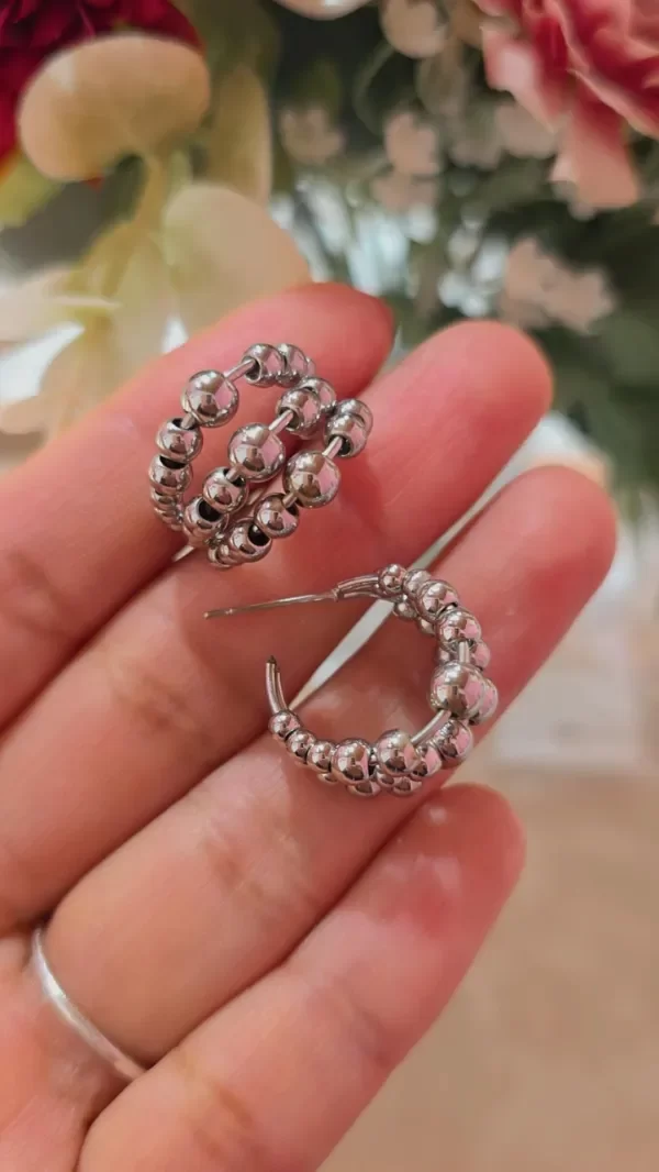 Producto - Aros semi argollas triple AQ