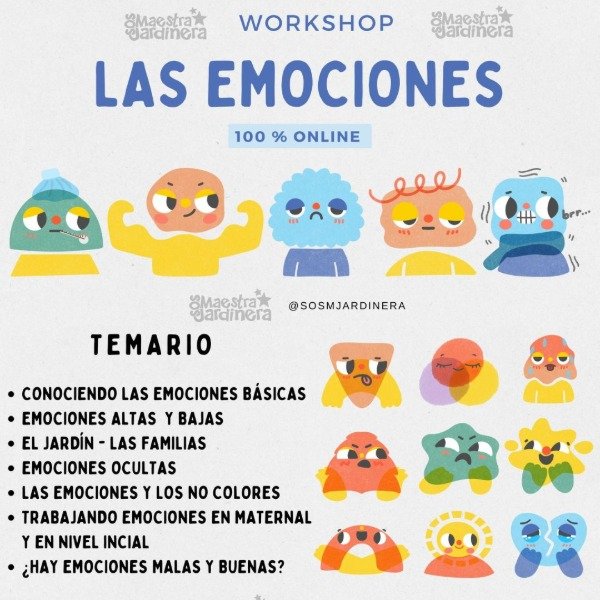 Producto - WORKSHOP DE EMOCIONES EN EL NIVEL INICIAL - MATERNAL
