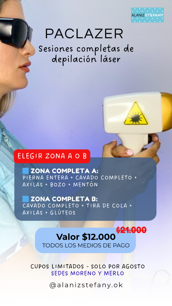 Producto - DEPI LASER - PACLAZER - elegi zona A o B