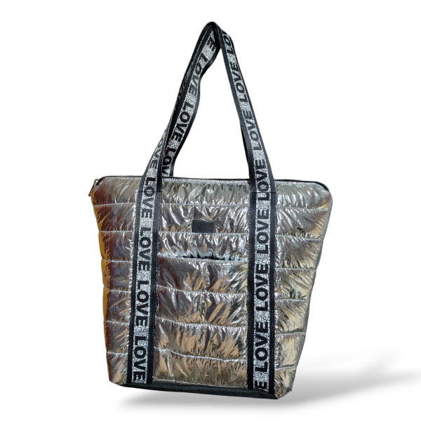 Producto - Tote Bag PUFFER plateada