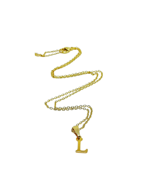 Producto - Inicial dorada pequeña letra L