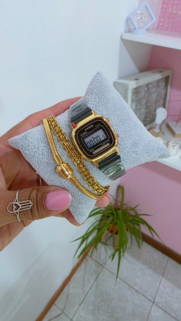 Producto - Reloj casio negro y dorado