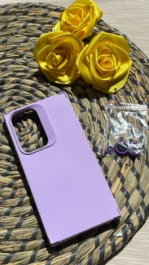 Producto - Silicon case lila + prot. cam.