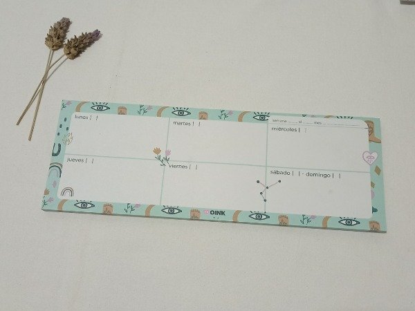 Producto - Planner semanal alargado suerte