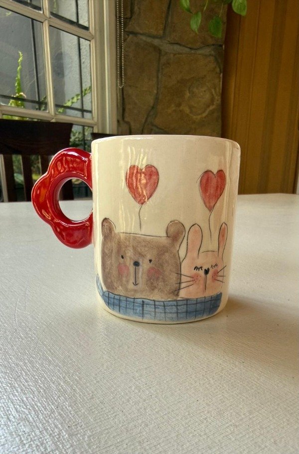 Producto - Taza Valentine Osito y conejo
