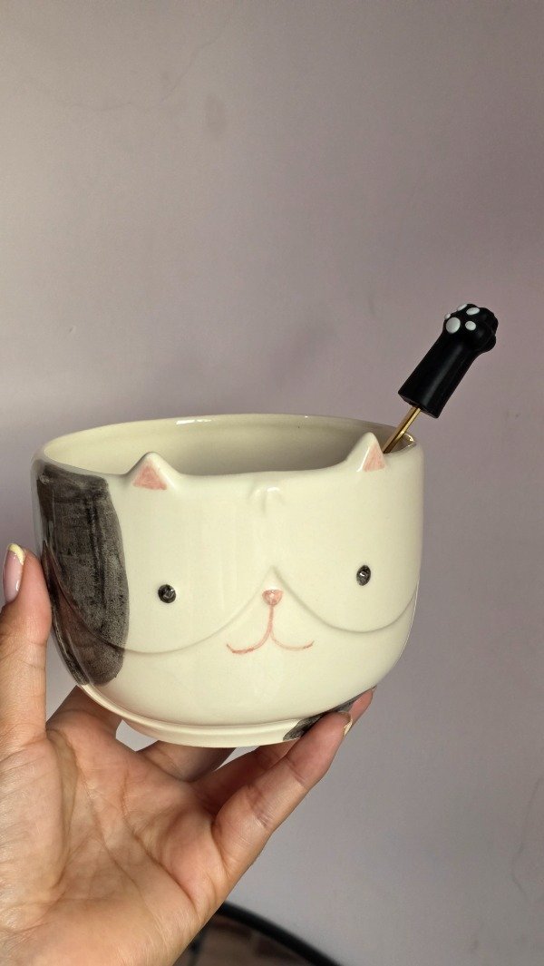 Producto - Cuencos gato cerealero con cucharita