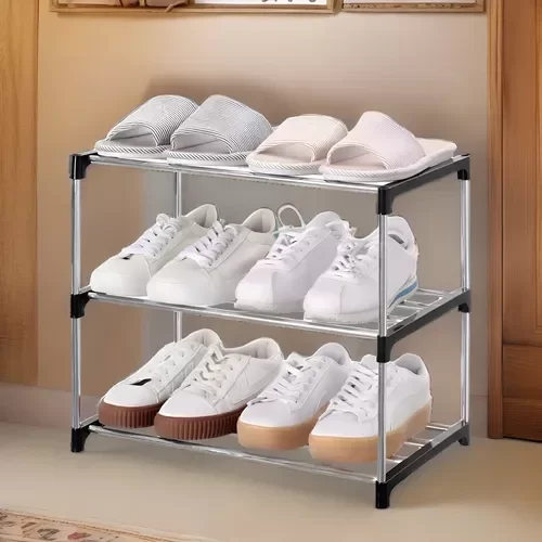 Producto - Zapatero metálico desarmable 3 estantes (43 ancho x 39 alto x 25 profundidad)
