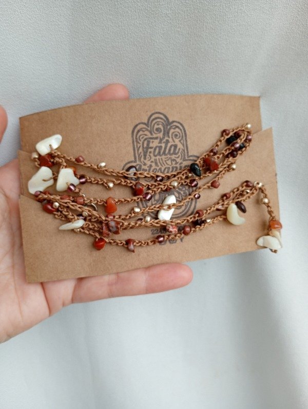 Producto - COLLARES mil vueltas hilo marron - 3