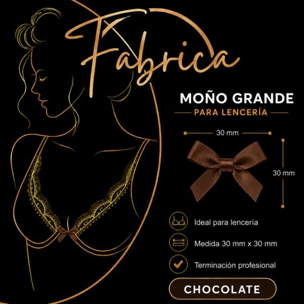 Producto - Moño Grande Chocolate (1 unidad)- Teñido