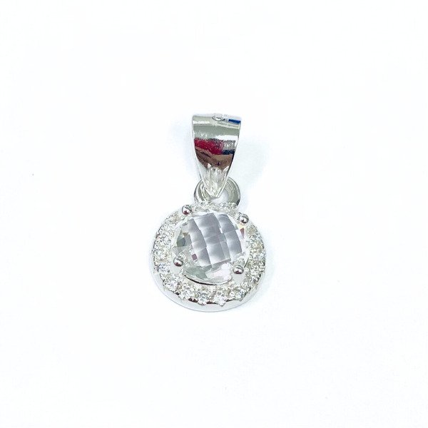 Producto - Dije Italiano 22 - Círculo con Piedra Central