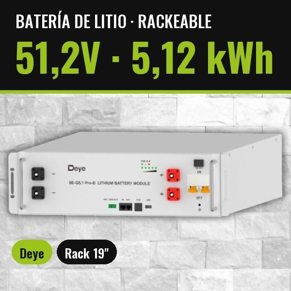 Producto - Batería de Litio DEYE 51,2V 5,12kWh