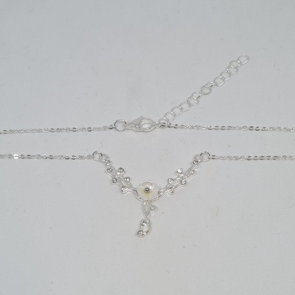 Producto - Collar flor nacar 45cm