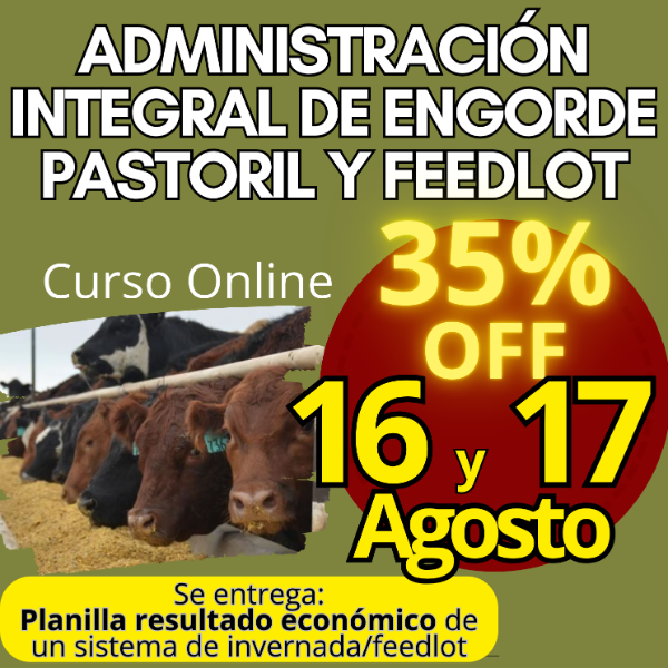 Producto - Curso Online: Administración Integral de Engorde Pastoril y Feedlot