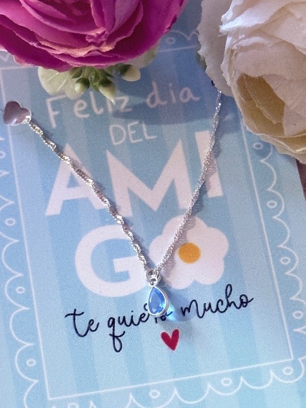 Producto - Collar mini gota turquesa