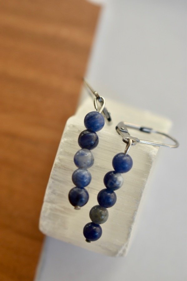 Producto - Aritos Bali - Sodalita