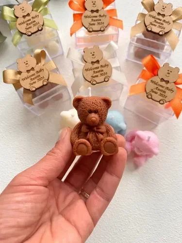 Producto - Molde de silicona osito con moño - 0