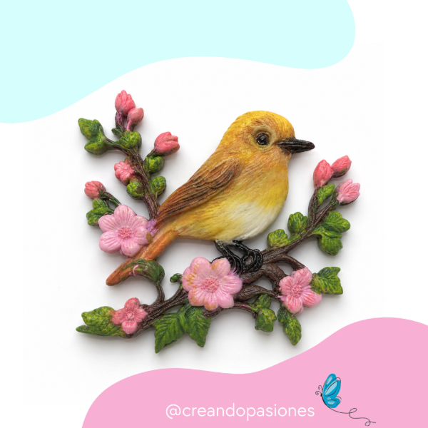 Producto - Molde Pajarito con flores - 0