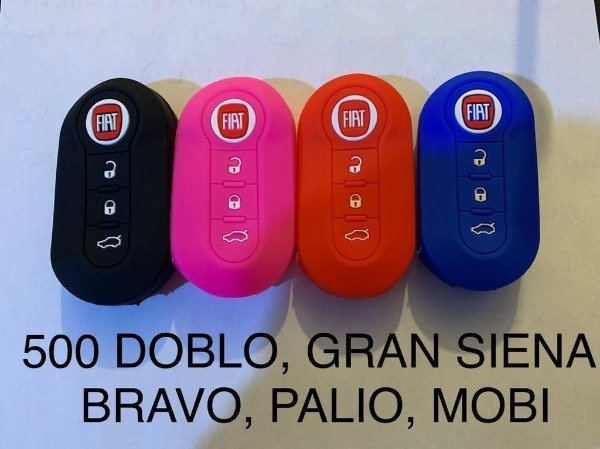 Producto - FUNDA CUBRE LLAVE FIAT 500 DOBLO GRAN SIENA BRAVO PALIO MOBI