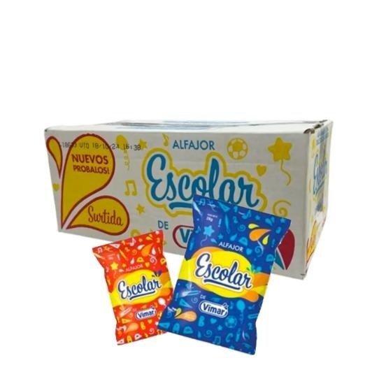 Producto - CAJA ALFAJOR ESCOLAR VIMAR 28g X60