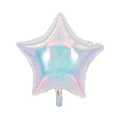 Producto - GLOBO METALIZADO ESTRELLA IRIDISCENTE 18 PULG (45CM) X 1U TRANSPARENTE