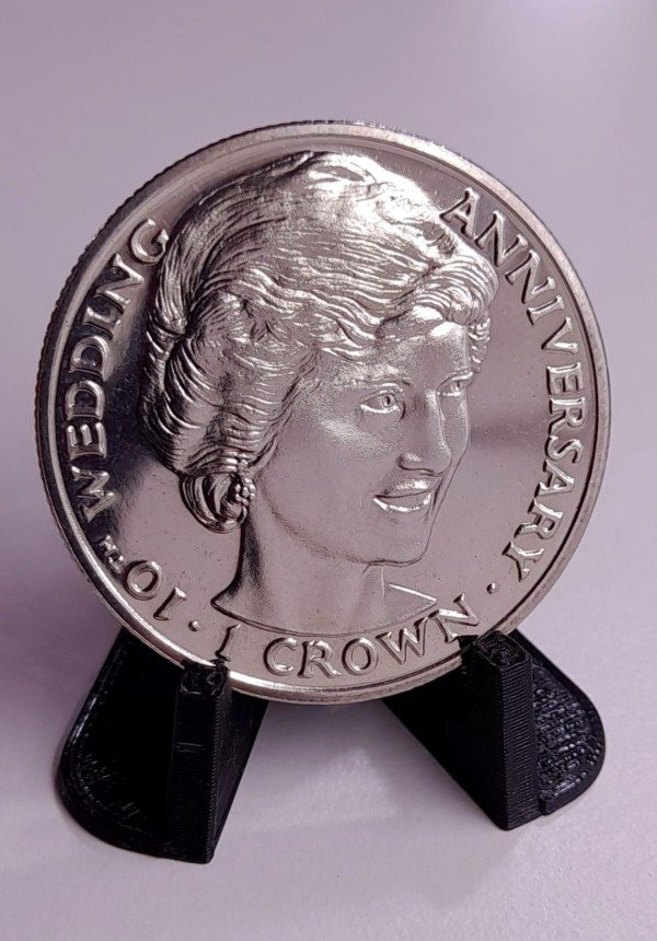 Producto - Gibraltar 1 Crown 1979 Aniv. Boda de Carlos y Diana Km#85 Unc
